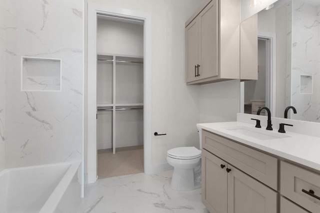 209 Burnet Oaks Dr, Burnet, TX 78611 - bathroom featuring marble finish flooring and vanity