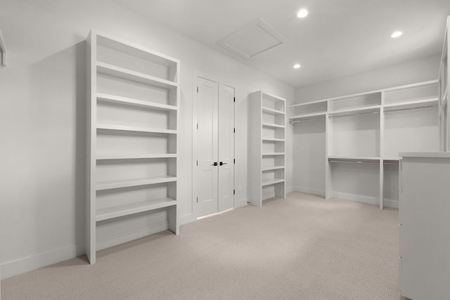 209 Burnet Oaks Dr, Burnet, TX 78611 - walk in closet with carpet and attic access