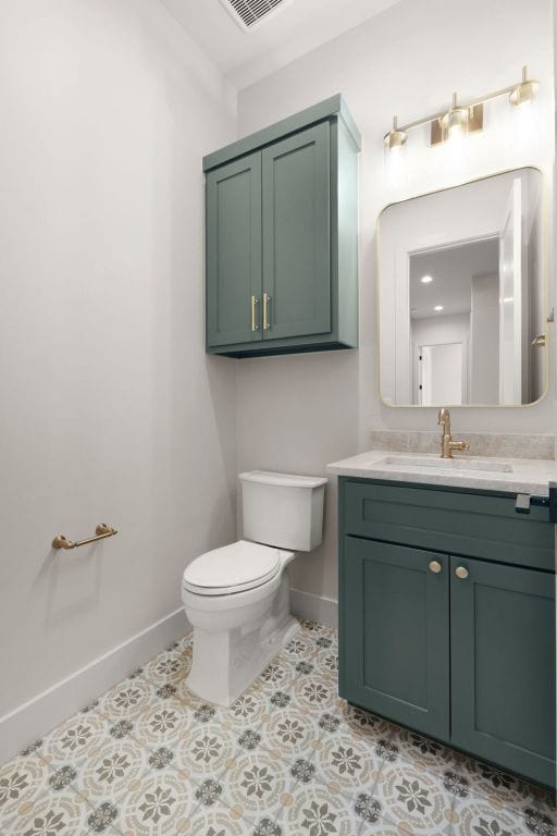 209 Burnet Oaks Dr, Burnet, TX 78611 - bathroom with vanity and tile patterned floors