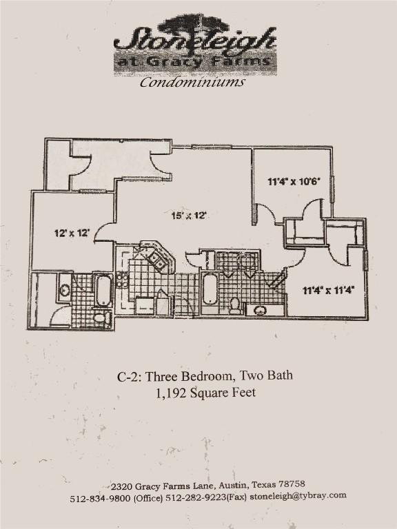 2320 Gracy Farms Ln Unit 1432, Austin, TX 78758 - view of room layout