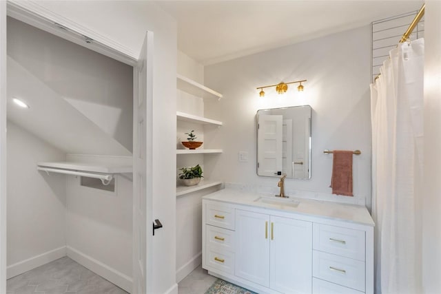 18924 Peckham Dr, Point Venture, TX 78645 - bathroom featuring vanity and baseboards