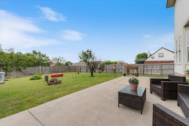 327 Lakemont Dr, Hutto, TX 78634 - fenced backyard featuring a patio area