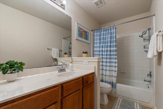 327 Lakemont Dr, Hutto, TX 78634 - bathroom with tile patterned flooring, vanity, and shower / bath combo