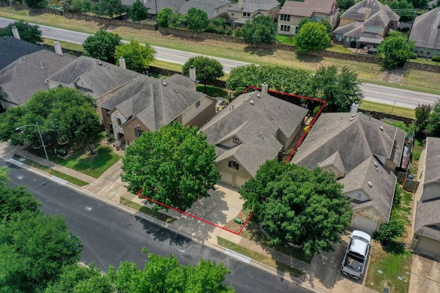 12421 Black Hills Dr, Austin, TX 78748 - aerial perspective of suburban area with property parcel outlined