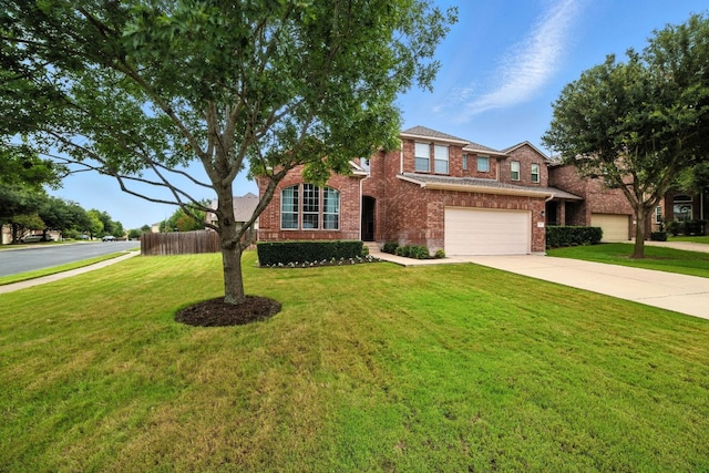 3801 Poppy Hills Cv, Round Rock, TX 78664 - traditional-style home featuring brick siding, concrete driveway, and an attached garage
