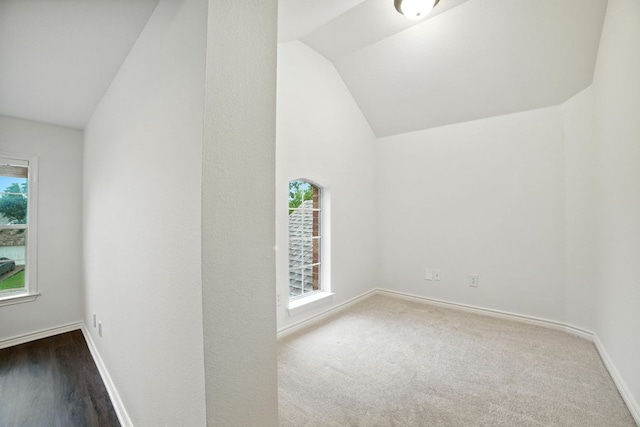 3801 Poppy Hills Cv, Round Rock, TX 78664 - additional living space with vaulted ceiling and baseboards