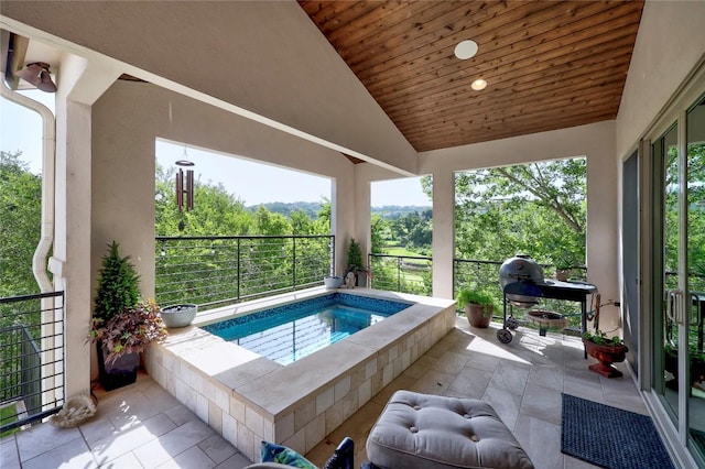 3973 River Place Blvd, Austin, TX 78730 - view of swimming pool featuring an in-ground hot tub and a grill