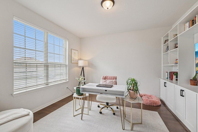 958 Pink Granite Blvd, Dripping Springs, TX 78620 - office area with dark wood-style flooring and baseboards