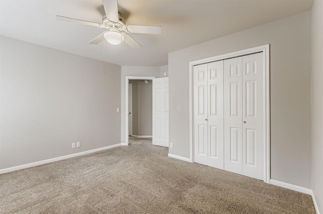 6050 Almelo Dr, Round Rock, TX 78681 - unfurnished bedroom featuring carpet, a closet, and ceiling fan