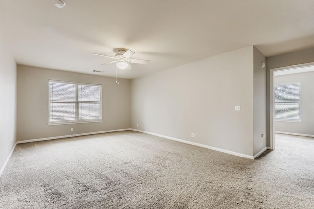 6050 Almelo Dr, Round Rock, TX 78681 - spare room with a ceiling fan, carpet flooring, and plenty of natural light
