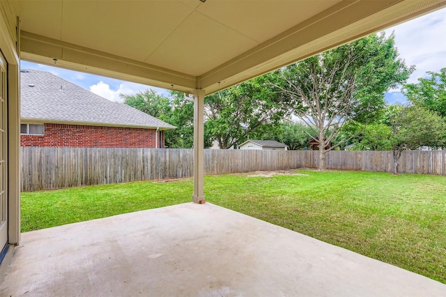 6050 Almelo Dr, Round Rock, TX 78681 - fenced backyard with a patio
