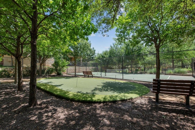 205 Versilia Cir, Lakeway, TX 78734 - view of community featuring a tennis court and a putting green