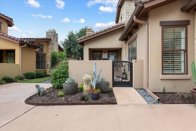 205 Versilia Cir, Lakeway, TX 78734 - property entrance with stucco siding and a gate