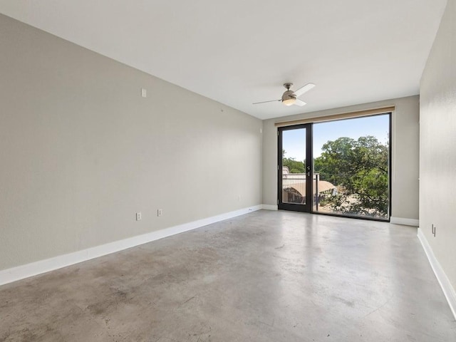 3016 Guadalupe St Unit 211, Austin, TX 78705 - spare room with concrete floors and ceiling fan