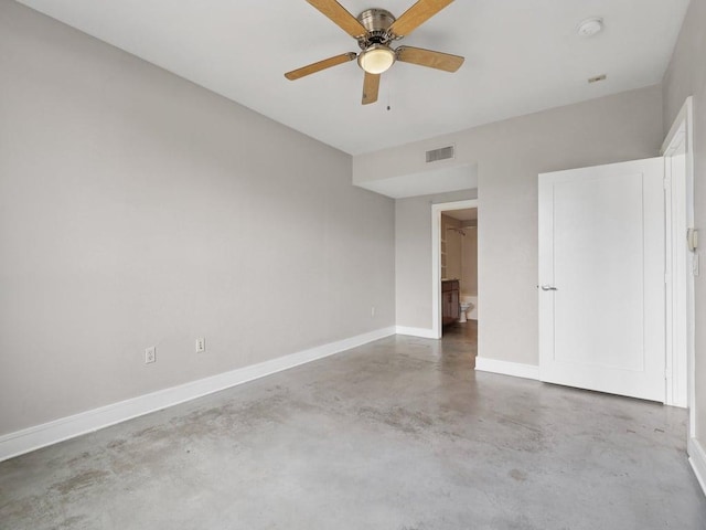 3016 Guadalupe St Unit 211, Austin, TX 78705 - unfurnished bedroom featuring concrete flooring and a ceiling fan