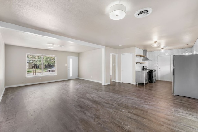 5302 Robinsdale Ln, Austin, TX 78723 - unfurnished living room featuring dark wood finished floors