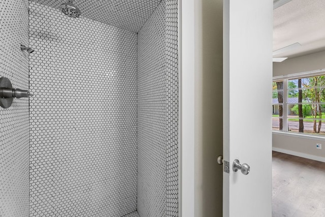 5302 Robinsdale Ln, Austin, TX 78723 - detailed view of a shower and wood finished floors