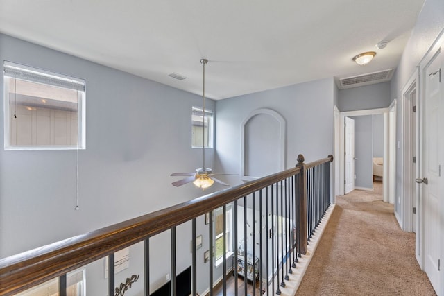 16216 Travesia Way, Austin, TX 78728 - hall with light carpet and baseboards