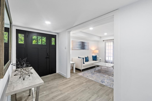 3520 Highland View Dr, Austin, TX 78731 - entrance foyer featuring light wood-style floors and recessed lighting