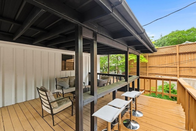 3520 Highland View Dr, Austin, TX 78731 - view of wooden terrace