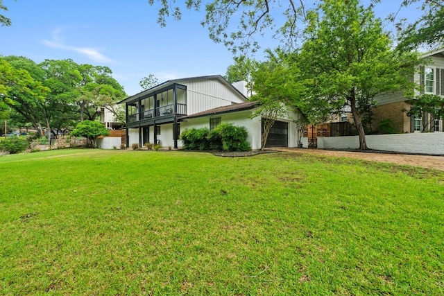 3520 Highland View Dr, Austin, TX 78731 - view of front of property featuring a garage and a balcony