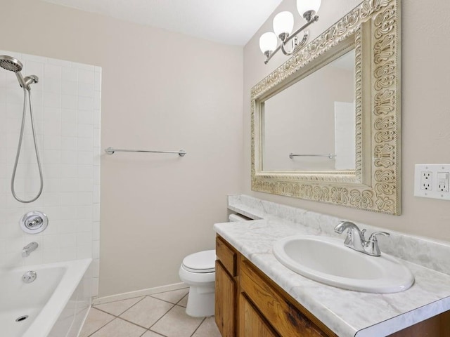 11608 Norwegian Wood Dr, Austin, TX 78758 - full bathroom featuring vanity, tile patterned floors, and washtub / shower combination