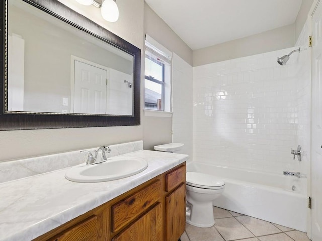 11608 Norwegian Wood Dr, Austin, TX 78758 - bathroom with vanity, bathing tub / shower combination, and tile patterned floors