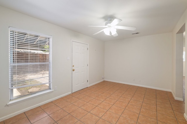 4108 Lewis Ln Unit A & B, Austin, TX 78756 - empty room featuring ceiling fan and light tile patterned floors