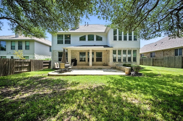 1208 Pine Forest Cir, Round Rock, TX 78665 - rear view of property with a patio area and a fenced backyard