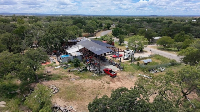 1503 Kingsoak Dr, Marble Falls, TX 78654 - aerial view of property and surrounding area featuring a forest