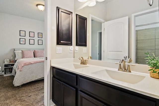 30872 Schlather Ln, Bulverde, TX 78163 - full bathroom with double vanity and connected bathroom