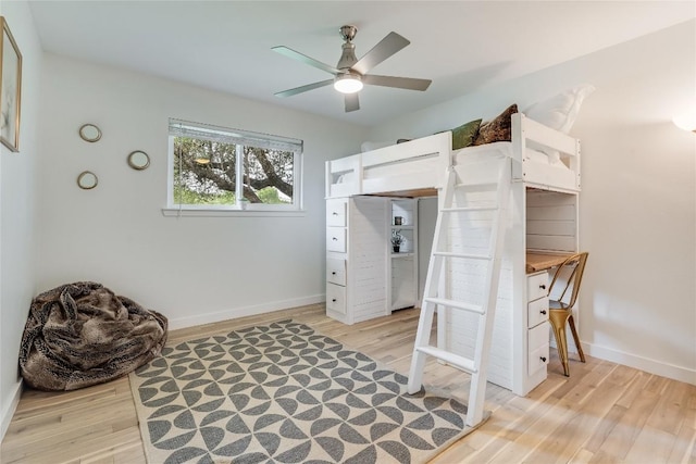 10133 Oliver Dr, Austin, TX 78737 - bedroom with light wood-style flooring and a ceiling fan