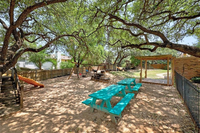 12007 Sky W Dr, Austin, TX 78758 - view of jungle gym featuring a fenced backyard