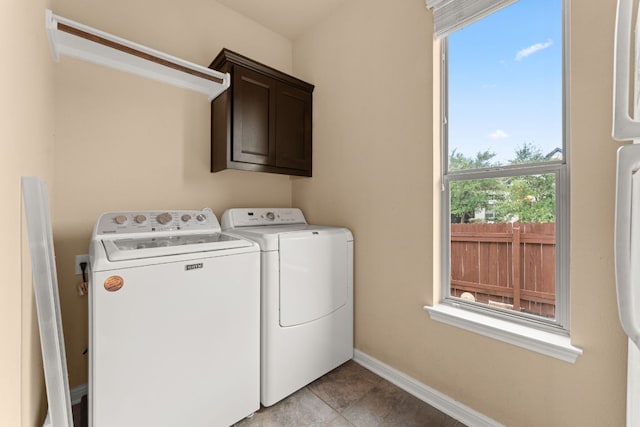 12417 Mediterra Pl, Austin, TX 78732 - laundry room with cabinet space, independent washer and dryer, and healthy amount of natural light