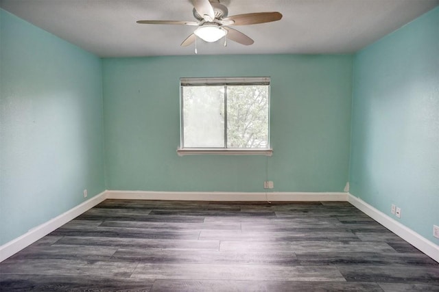 742 Annika Way, Bastrop, TX 78602 - unfurnished room featuring a ceiling fan and wood finished floors