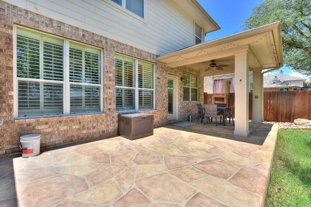 1108 Ritter Dr, Cedar Park, TX 78613 - view of patio featuring ceiling fan and outdoor dining area