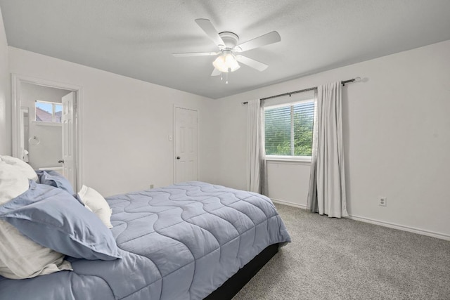7900 Monona Ave, Austin, TX 78717 - bedroom with light colored carpet and ceiling fan