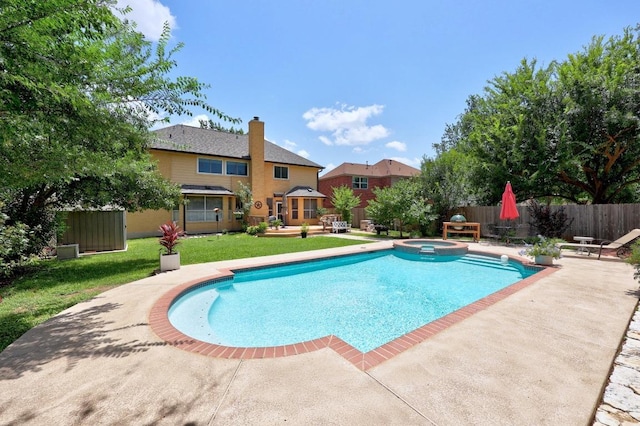 7900 Monona Ave, Austin, TX 78717 - view of swimming pool with a patio area and a pool with connected hot tub