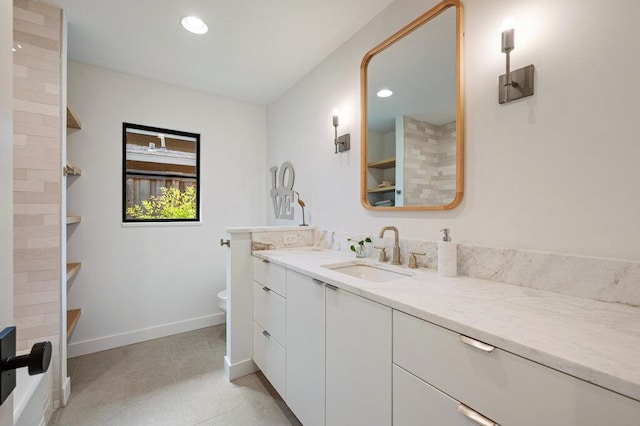 2517 Great Oaks Pkwy, Austin, TX 78756 - bathroom featuring vanity and recessed lighting