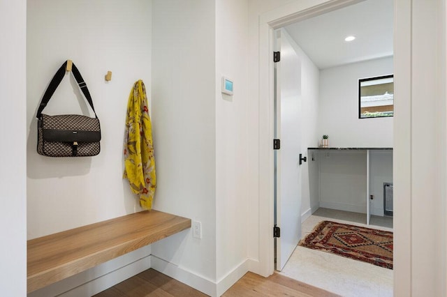 2517 Great Oaks Pkwy, Austin, TX 78756 - mudroom with wood finished floors and recessed lighting