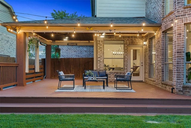 3803 Katie Ln, Cedar Park, TX 78613 - wooden deck featuring an outdoor hangout area