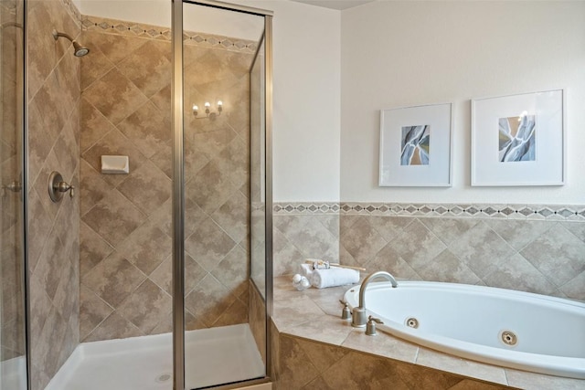 3803 Katie Ln, Cedar Park, TX 78613 - bathroom featuring a tub with jets and a stall shower