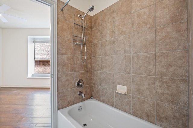 3803 Katie Ln, Cedar Park, TX 78613 - full bathroom with  shower combination and wood finished floors