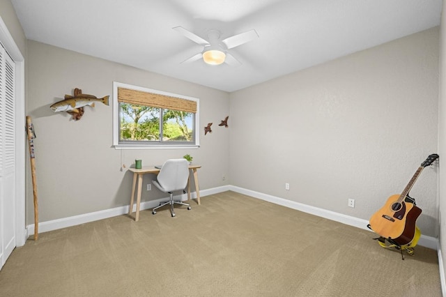 2400 Muirfield Cir, Austin, TX 78747 - office featuring carpet floors and ceiling fan