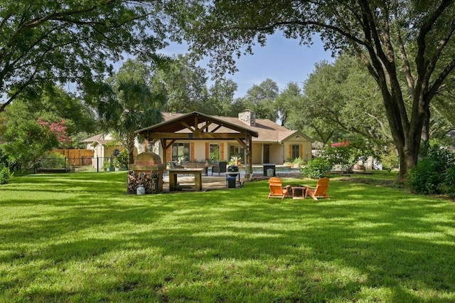 2400 Muirfield Cir, Austin, TX 78747 - rear view of house featuring a chimney and a patio