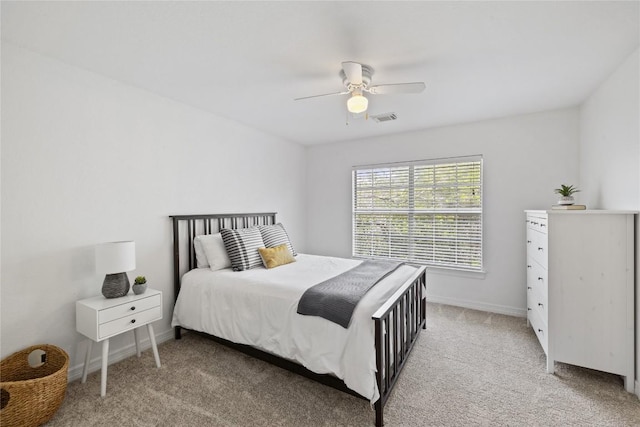 11235 Tracton Ln, Austin, TX 78739 - bedroom featuring light carpet and ceiling fan