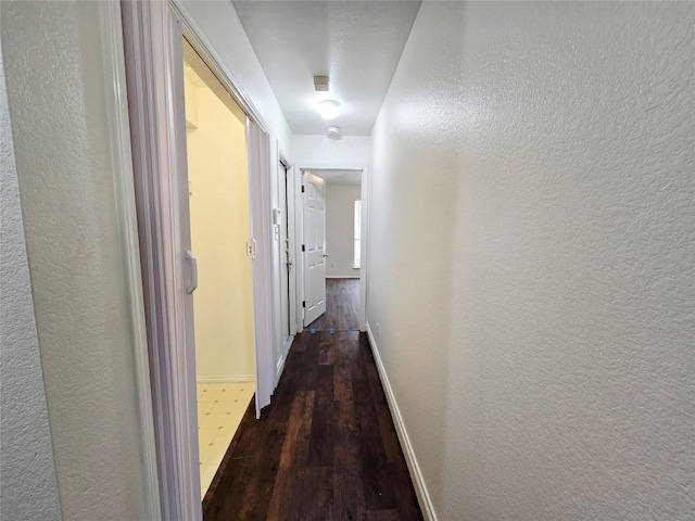 707 Johnny Bench, Round Rock, TX 78665 - corridor with wood finished floors and a textured wall