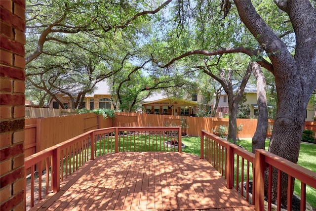 403 Warm Breeze Cv, Austin, TX 78717 - wooden deck with a fenced backyard