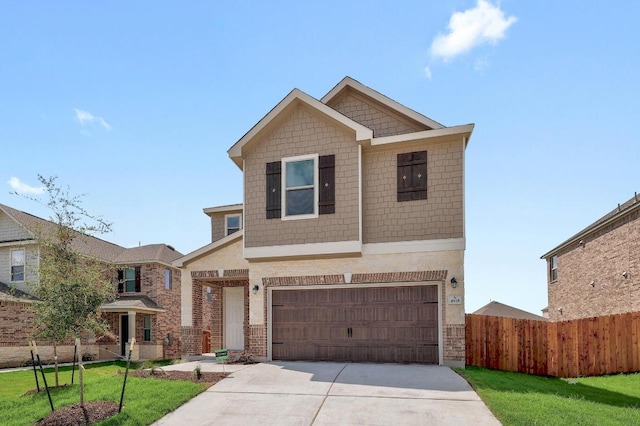 4935 Mozzafiato Ln, Round Rock, TX 78665 - craftsman house with driveway and an attached garage