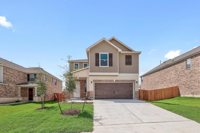 4935 Mozzafiato Ln, Round Rock, TX 78665 - craftsman-style house with driveway and a garage
